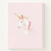 Carnet Sketchbook licorne fille rose (Dos)