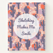 Carnet Sketchbook Modern Cactus Personnalisé (Dos)