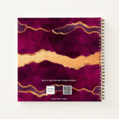 Carnet Sketchbook or marbre violet bordeaux (Dos)