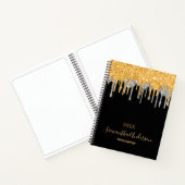 Carnet Sketchbook or noir argent parties scintillant nom  (Intérieur)