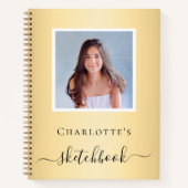 Carnet Sketchbook or photo filles typographie (Devant)