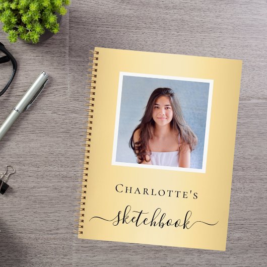 Carnet Sketchbook or photo filles typographie