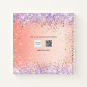 Carnet Sketchbook orange rose or lavande (Dos)