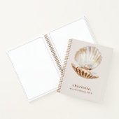 Carnet Sketchbook perle de coquillage de mer beige modern (Intérieur)