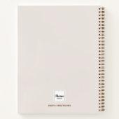 Carnet Sketchbook perle de coquillage de mer beige modern (Dos)