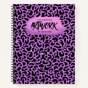 Carnet Sketchbook personnalisé d'artiste violet