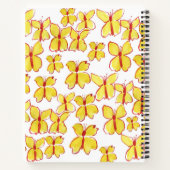 Carnet Sketchbook personnalisé de papillon jaune (Dos)