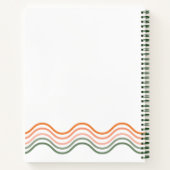 Carnet Sketchbook Photo personnalisée Retro Wavy Rainbow (Dos)