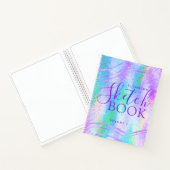 Carnet Sketchbook Purple Iridescente Nom holographique (Intérieur)