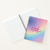 Carnet Sketchbook Rainbow Unicorn Parties scintillant (Intérieur)