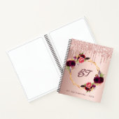 Carnet Sketchbook rose or parties scintillant bourgogne m (Intérieur)