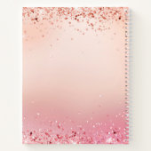 Carnet Sketchbook rose or rose parties scintillant danse  (Dos)