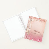 Carnet Sketchbook rose or rose parties scintillant danse  (Intérieur)