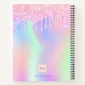 Carnet Sketchbook rose violet parties scintillant iridesc (Dos)