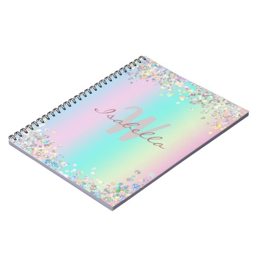 Carnet Sketchbook Unicorn Holographic Parties scintillant (Côté gauche)