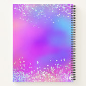 Carnet Sketchbook Unicorn rose pourpre Nom Iridescente (Dos)