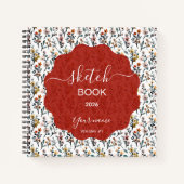 Carnet Sketchbook with Luxurious Floral Designs and Custo (Devant)