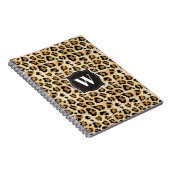 Carnet Sketchy Classic Leopard Motif avec Monogramme pers (Côté Droit)