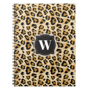 Carnet Sketchy Classic Leopard Motif avec Monogramme pers