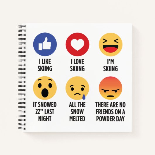 Carnet Ski Emojis (Devant)