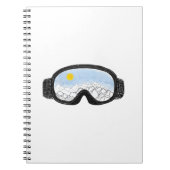 Carnet Ski Goggles Mountain View Illustration (Devant)
