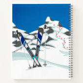 Carnet Ski moderne Ski d'hiver pistes de ski personnalisé (Dos)