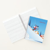 Carnet Ski moderne Ski hiver Dessin de ski Nom personnali (Intérieur)