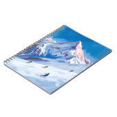 Carnet Ski Mountain Slopes Winter Watercolor (Côté gauche)