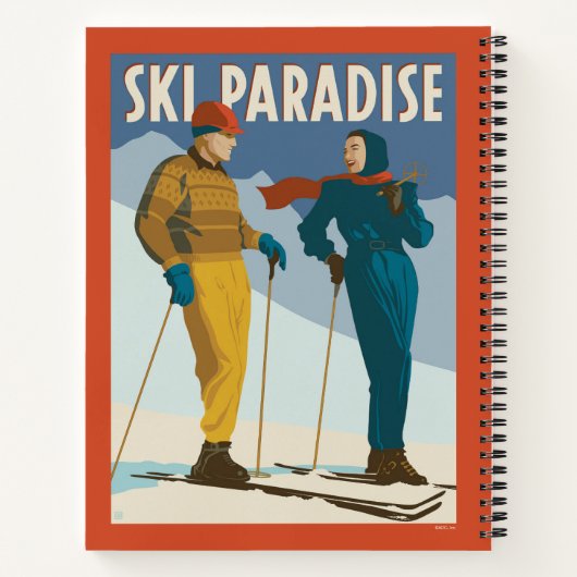 Carnet Ski Paradise Impression Vintage (Dos)