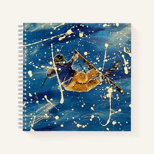 Carnet Ski saut splatter art (Devant)