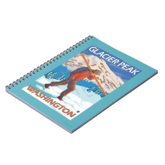 Carnet Skier transportant ski de neige - Glacier Peak, WA (Côté gauche)