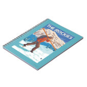 Carnet Skier Transportant Ski De Neige - Les Rocheuses (Côté gauche)