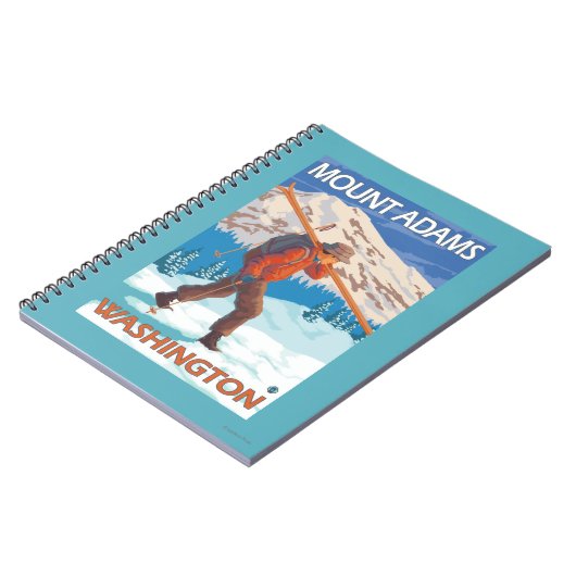 Carnet Skier transportant ski de neige - Mont Adams, WA (Côté gauche)