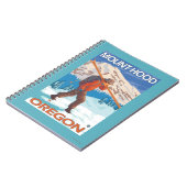 Carnet Skier transportant ski de neige - Mont Hood, OU (Côté gauche)