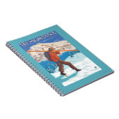 Carnet Skier transportant ski de neige - Montana (Côté Droit)