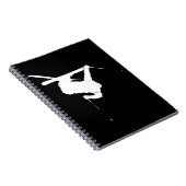 Carnet Skieur noir et blanc (Côté Droit)