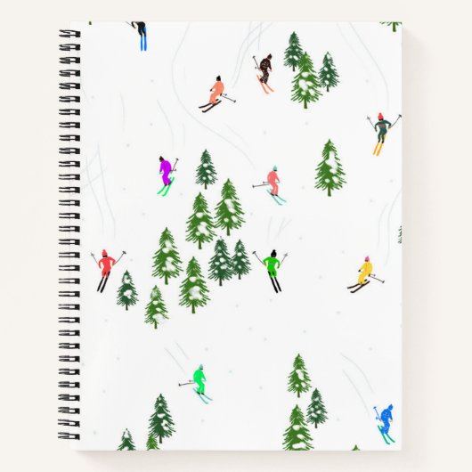 Carnet Skieurs alpins Freeride Illustration Ski (Devant)