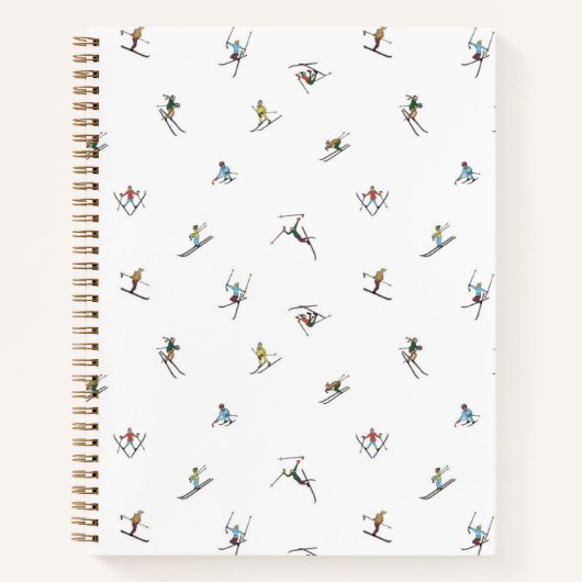 Carnet Skieurs d'hiver en action Motif (Devant)