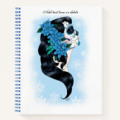 Carnet Skull d'hiver Flèches de neige bleues (Devant)