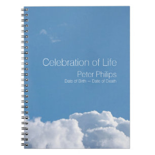 Carnet Sky 1 Funeral Memorial Guest Book N