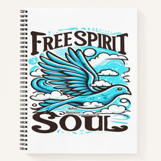 Carnet Sky Bird avec l'esprit et l'âme libres (Devant)