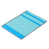 Carnet Sky Blue et blanc Bulle moderne Vagues (Côté gauche)