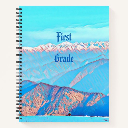 Carnet Sky Blue Snow Cloud Mountain Range Première classe (Devant)