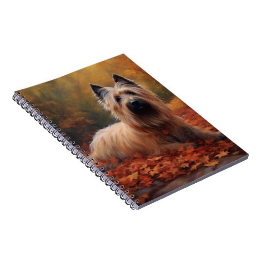 Carnet Skye Terrier à l'automne Feuilles automne Inspire (Côté Droit)