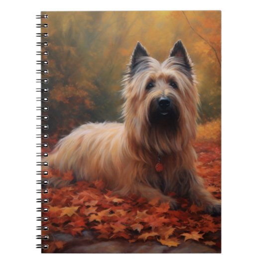 Carnet Skye Terrier à l'automne Feuilles automne Inspire (Devant)