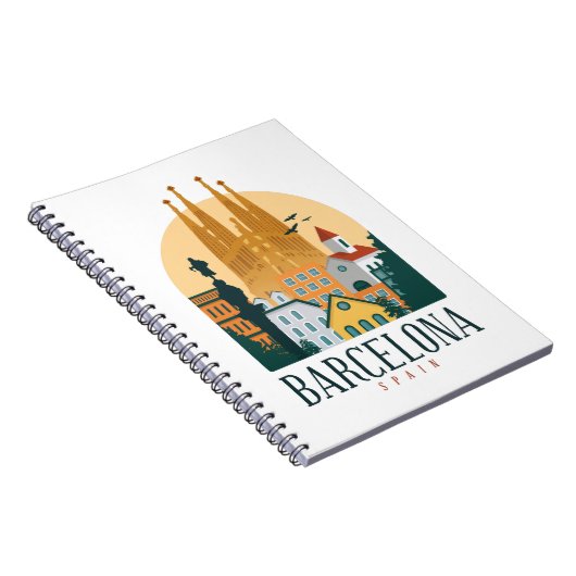 Carnet Skyline Espagne Barcelone (Côté Droit)
