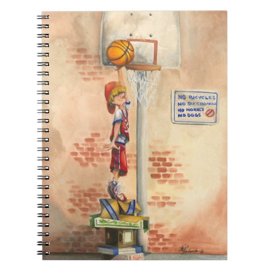 Carnet Slam Dunk sur le plateau de basket par Jay Throckm (Devant)