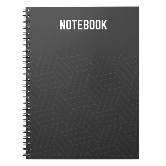 Carnet Sleek Black Elegance Spiral Notebook (Devant)