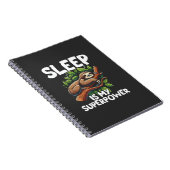 Carnet Sleep is My Superpower Sloth T-Shirt (Côté Droit)