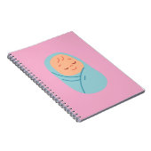 Carnet Sleeping Baby Swaddled in Blue (Côté Droit)
